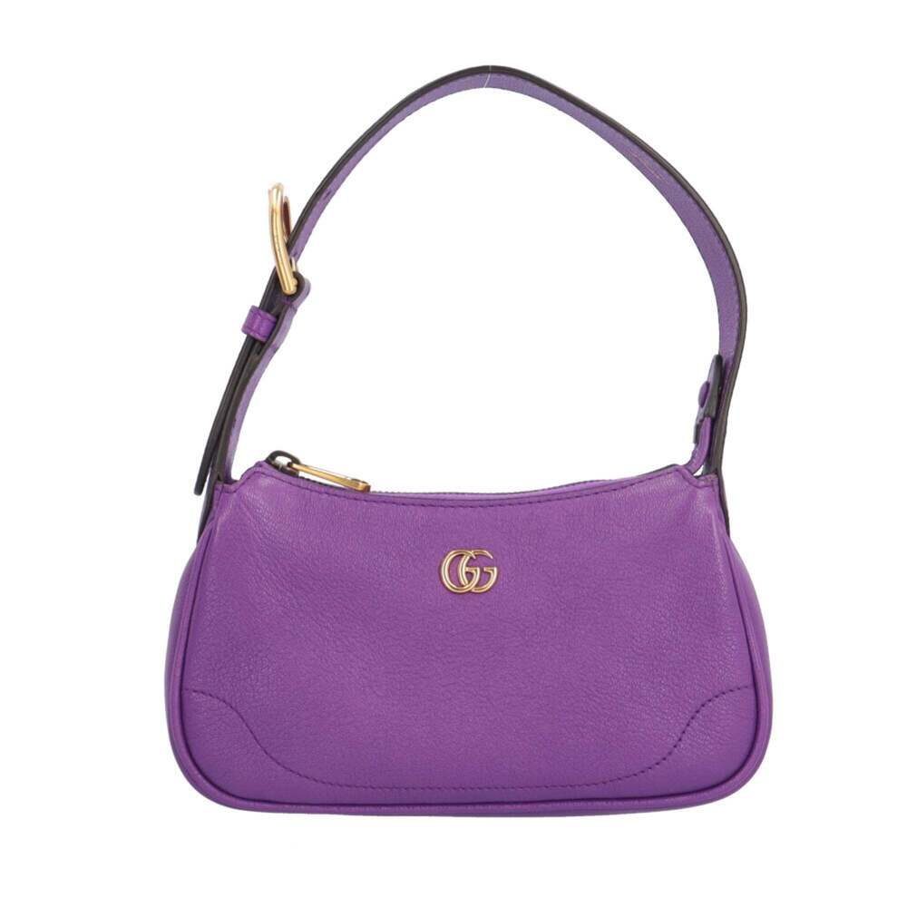 GUCCI Purple Leather GG Marmont Bag